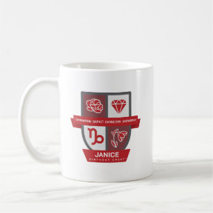 Capricorn Födelsedagsvapen™ för 1-19 Januari Mugg