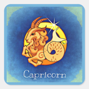 Capricorn Fyrkantigt Klistermärke