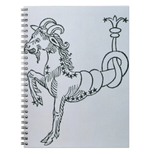 Capricorn (geten) en illustration från 'Poen Anteckningsbok