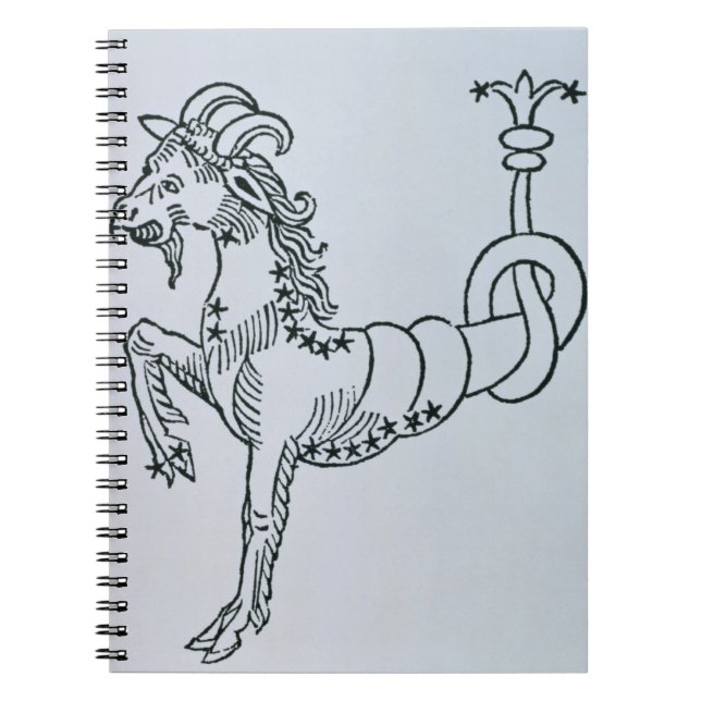 Capricorn (geten) en illustration från 'Poen Anteckningsbok (Framsidan)