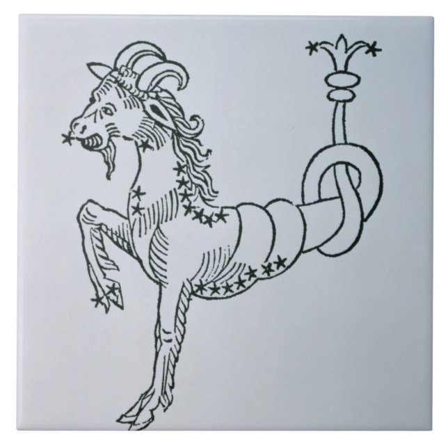 Capricorn (geten) en illustration från 'Poen Kakelplatta (Framsidan)