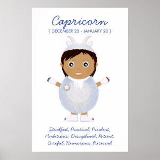 Capricorn - Girl Horoscope Poster