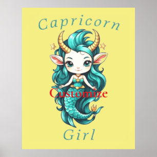 Capricorn Girl Sjöjungfru Thunder_Cove Poster