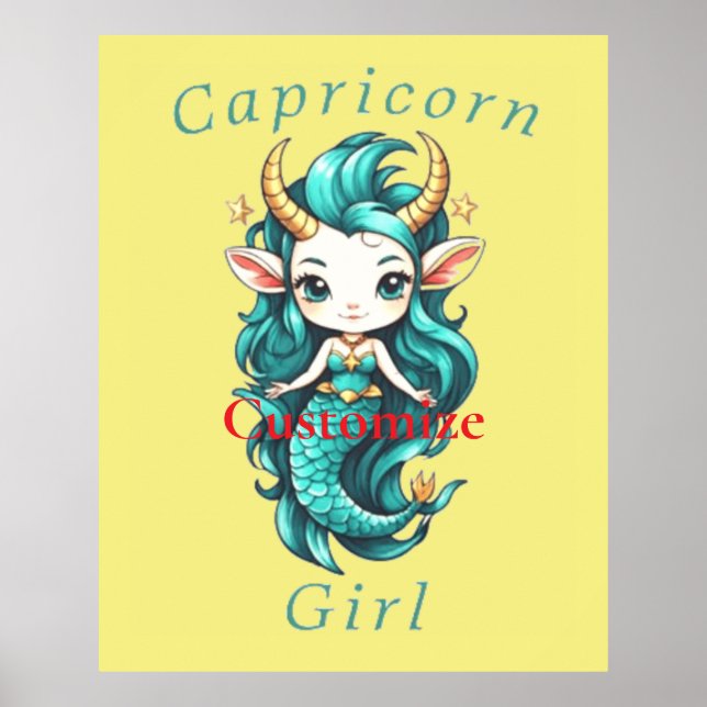 Capricorn Girl Sjöjungfru Thunder_Cove Poster (Framsidan)