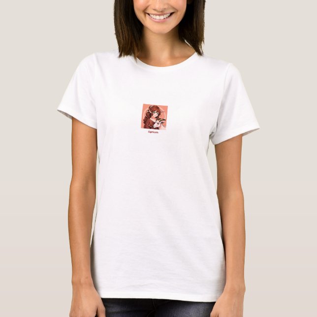Capricorn Girl T Shirt (Framsida)
