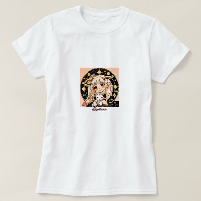 Capricorn Girl T Shirt (Design framsida)