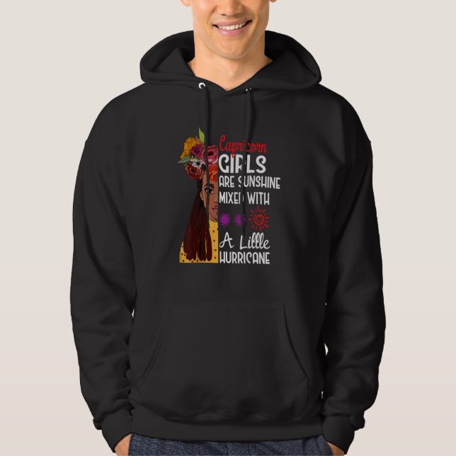 Capricorn Girls Are Sunshine Mixed Little Hurrican Hoodie (Framsida)
