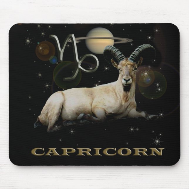 Capricorn Goat Saturn Mousepad Musmatta (Framsidan)