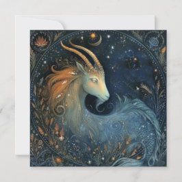 Capricorn Goat Zodiac Astrology Mystical Birthday Kort