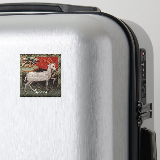 Capricorn - Goat Zodiac-Födelsedagsfesten Magnet (In Situ (Luggage))