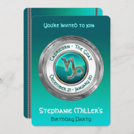 Capricorn - Goat Zodiac-tecken Inbjudningar