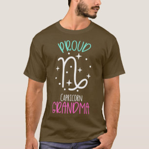 Capricorn Grandma Proud Grandma Zodiac Symbol New T Shirt