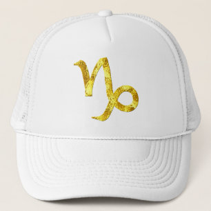 capricorn-guld-symbol-hatt truckerkeps