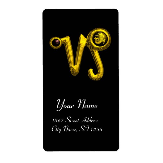 CAPRICORN GULD ZODIAC BIRTHDAY JEWEL Black Onyx Fraktsedel (Framsidan)