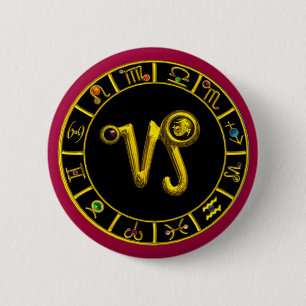 CAPRICORN/GULD ZODIAC SIGN JEWEL KNAPP