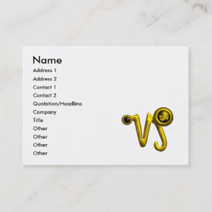 CAPRICORN GULD ZODIAC SIGN JEWEL VISITKORT