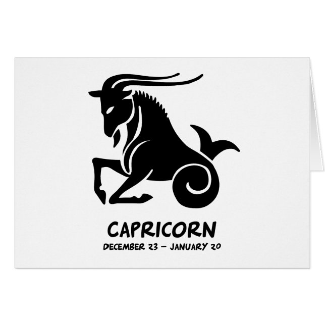 Capricorn Hälsningskort (Framsidan Horizontal)