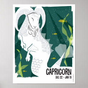Capricorn havsgetzodiacen poster