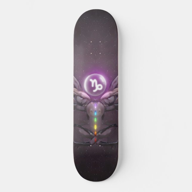 Capricorn Horoscope Symbol Skate Board (Framsida)