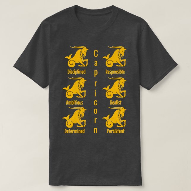 Capricorn horoscope-tecken t shirt (Design framsida)