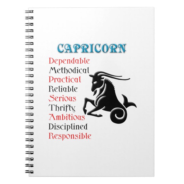 Capricorn Horoscope Zodiac-tecken Anteckningsbok (Framsidan)