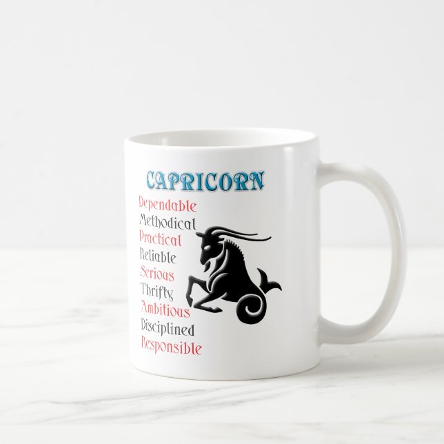 Capricorn Horoscope Zodiac-tecken Kaffemugg (Höger)