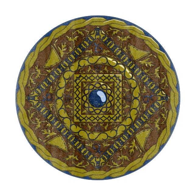 Capricorn Mandala Glass Clearboard (Framsidan)