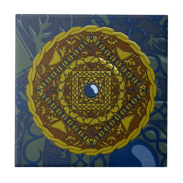 Capricorn Mandala Tile Kakelplatta (Framsidan)