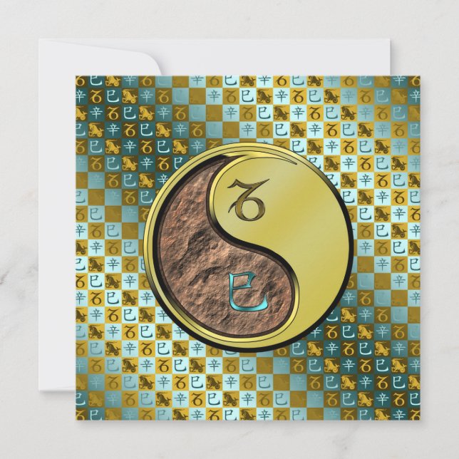 Capricorn & Metall Snake Kort (Framsida)