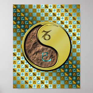 Capricorn & Metall Snake Poster