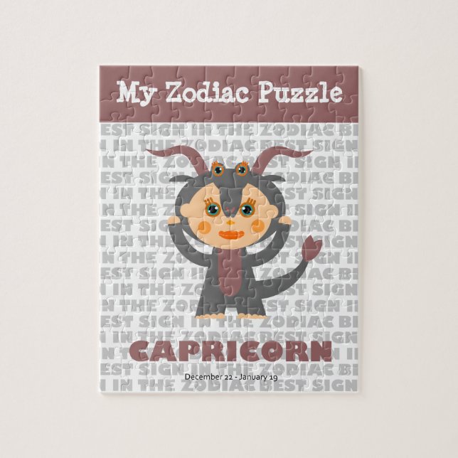 Capricorn, min Zodiac Puzzle Pussel (Vertikal)