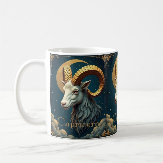 Capricorn Mörk Mugg Horoscope Stjärntecken (Vänster)