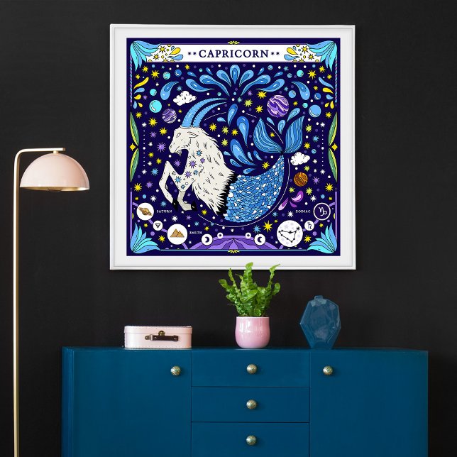 Capricorn: "Mountain Ambition" Zodiac Poster (Skapare uppladdad)