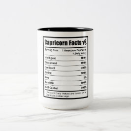 Capricorn Nutrition Facts Två-Tonad Mugg