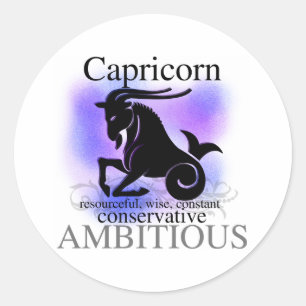 Capricorn om dig runt klistermärke