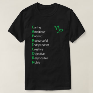 Capricorn Personality Astrology Zodiac Horoscope T Shirt