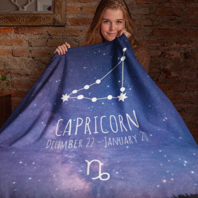 Capricorn | Personlig Zodiac Constellation Fleecefilt (Skapare uppladdad)