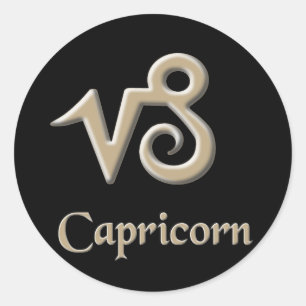 Capricorn Runt Klistermärke