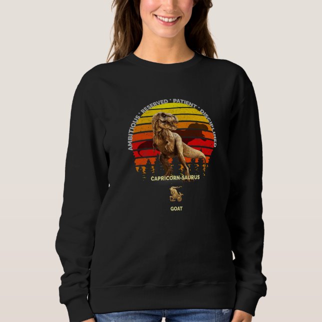 Capricorn Saurus Zodiac Goat (dec 22 januari 19) D T Shirt (Framsida)