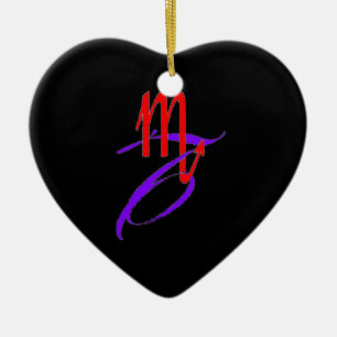 Capricorn + Scorpioprydnad Julgransprydnad Keramik