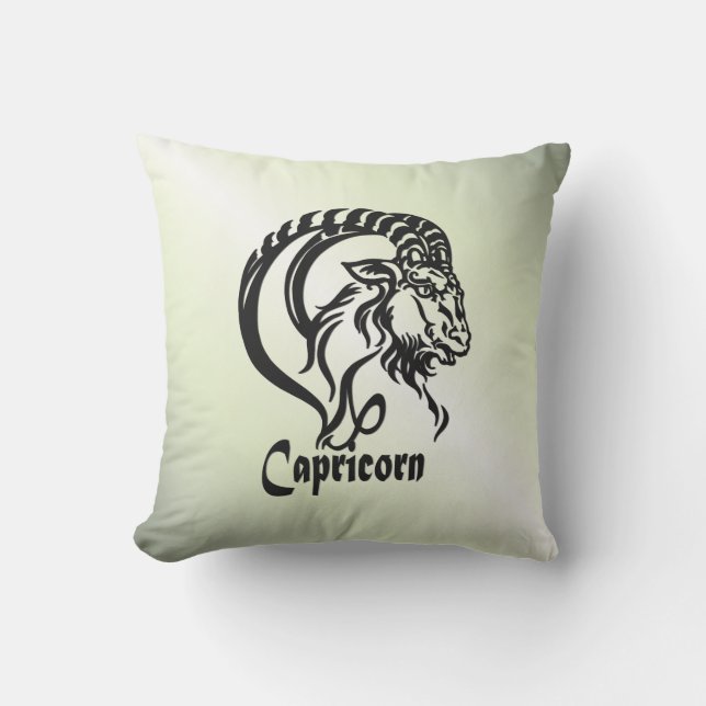 Capricorn Sea Goat Zodiac Grönt Kudde (Framsida)