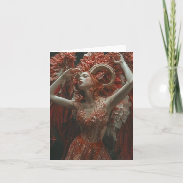 Capricorn Sign, Astrology, Zodiac Anteckningskort (Framsida)