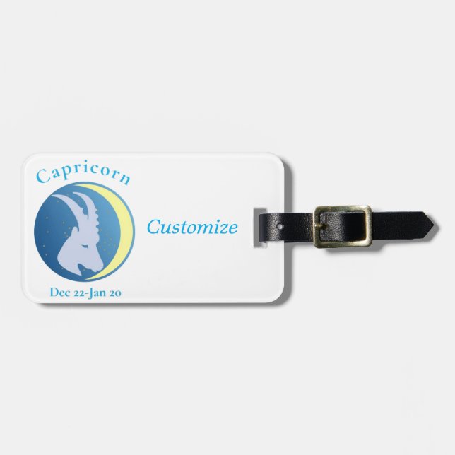Capricorn Sign Thunder_Cove Bagagebricka (Horisontell Framsida)