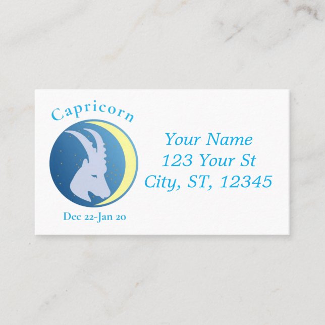 Capricorn Sign Thunder_Cove Visitkort (Framsida)