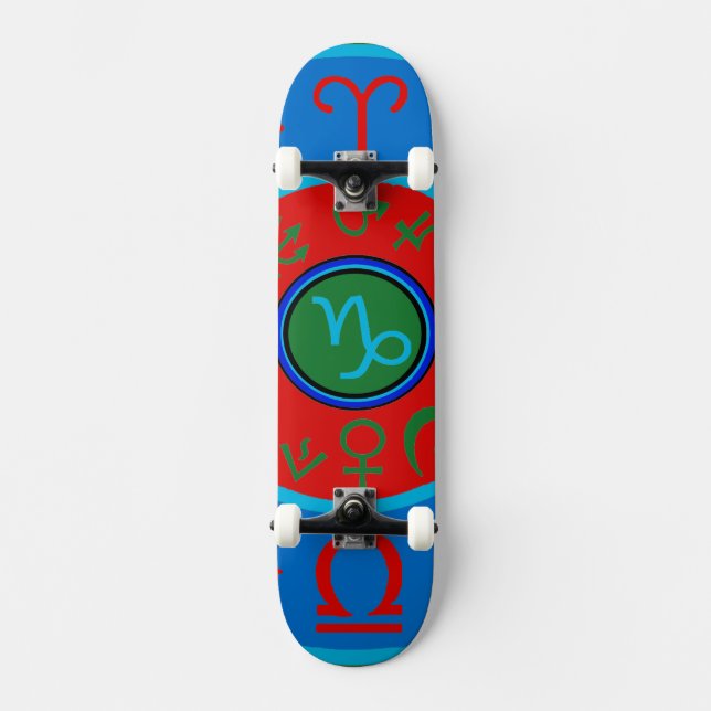 Capricorn Skateboard Zodiac Astrological Celestial (Framsida)