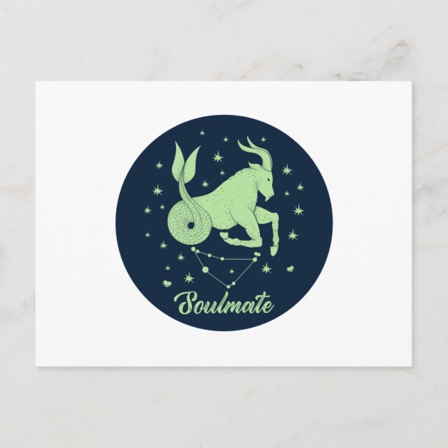 Capricorn Soulmate | Zodiac-tecken | Soulmate Kärl Vykort (Framsida)