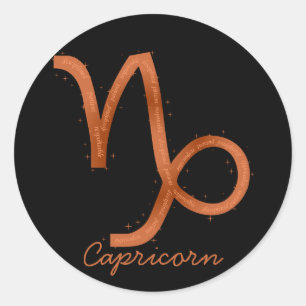 Capricorn Sticker Runt Klistermärke