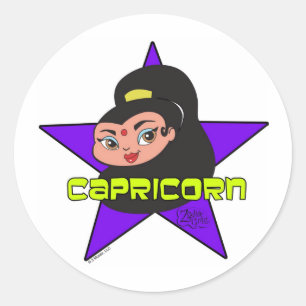 Capricorn Stickers Runt Klistermärke