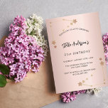 Capricorn-stjärnkonstellationen ro guld inbjudningar<br><div class="desc">För elegant 21:a (eller någon ålder) födelsedagsfest. En övertoningsbakgrund för ro guld. Dekorerad med stjärnor och Capricon star-stjärnkonstellationen. Anpassa och lägg till information om namn,  party. Namn är skrivet med ett handskript i stil</div>