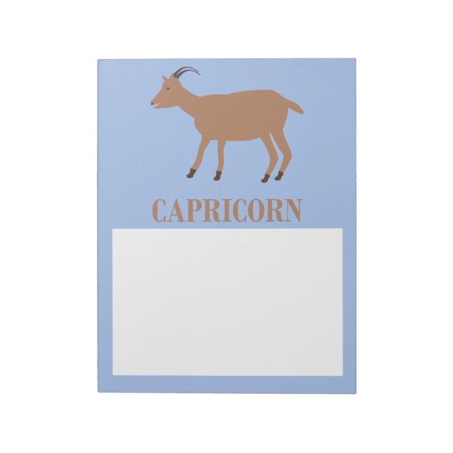 Capricorn Stjärntecken Goat Anteckningsblock (Roterad)